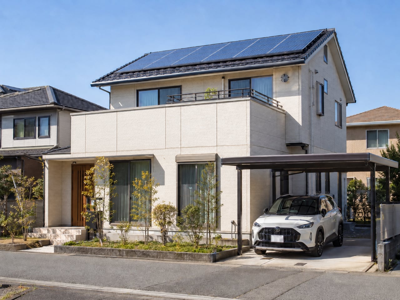 太陽光パネルを設置した住まい